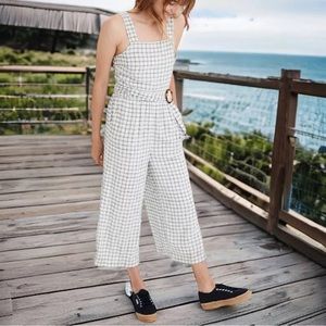 American Eagle Plaid Romper with Belt